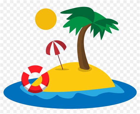 Transparent Beach Clipart Png - Transparent Island Cartoon Png, Png ...