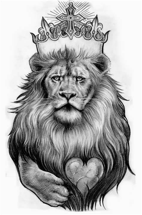 Lion With Crown Drawing at PaintingValley.com | Explore collection of ...