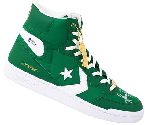 Larry Bird Signed Converse Fast Break Boston Celtics Basketball Shoes ...