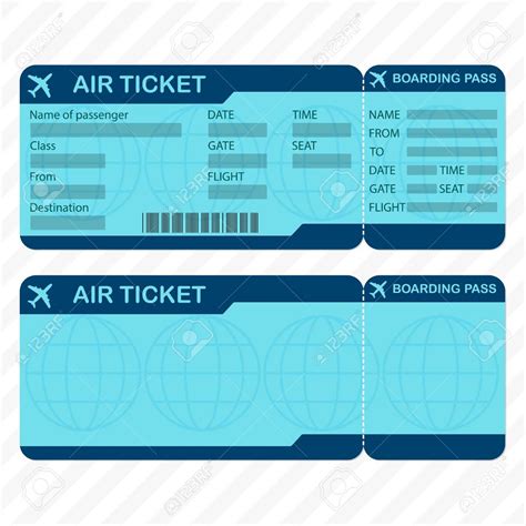 Free Printable Plane Ticket Template - Printable Templates