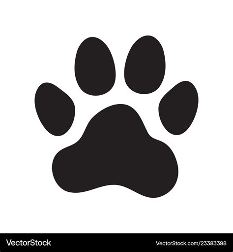 Animals dogs paw print Royalty Free Vector Image