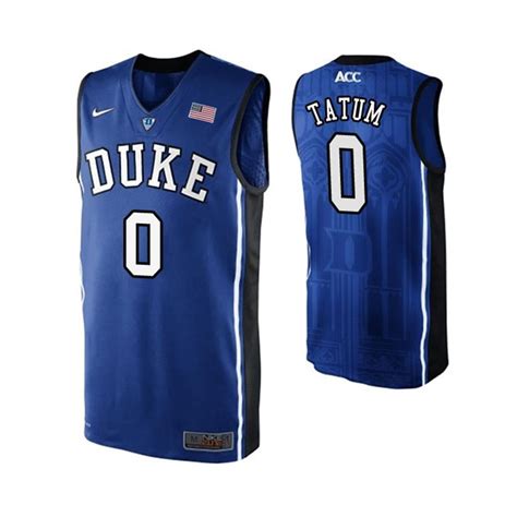 Jayson Tatum 2017 NCAA Duke Blue Devils # 0 Blau Basketball Trikot ...