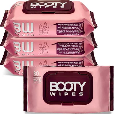 BOOTY WIPES for Women - 320 Flushable Wet Wipes for Adults, pH Balanced ...