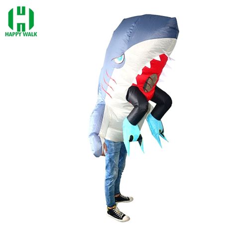 Adult Inflatable Costume Shark With Legs Costume Shark Mascot Costume ...