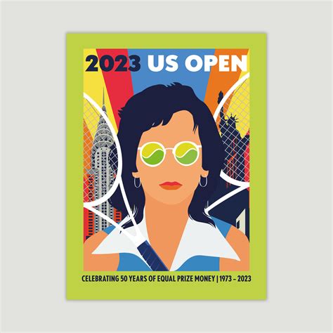 Us Open 2023 Theme Art Poster, Us Open 2023 Poster, Us Open Tennis ...