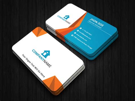 Colorful Shaped Business Card | TechMix