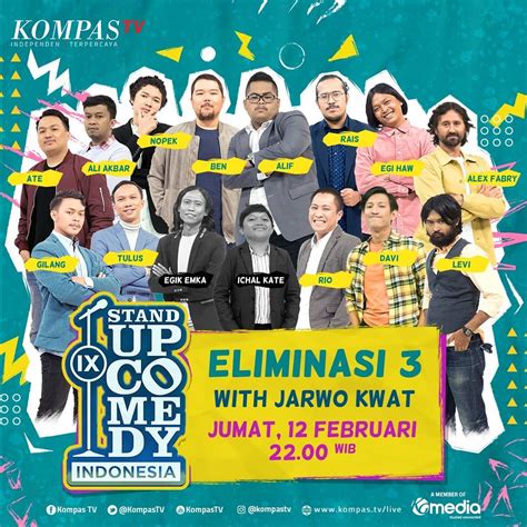 Stand Up Comedy Indonesia IX Kompas TV Sudah Digelar, Nonton di Vidio ...