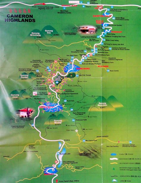 An Overview and Map of the Cameron Highlands in Malaysia | Travel and ...