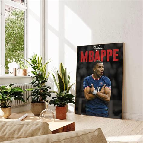 Kylian Mbappe Poster, Mbappe Printable Poster, PSG Soccer Poster ...