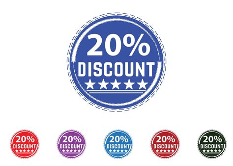 20 percent discount new offer logo and icon design 5474755 Vector Art ...