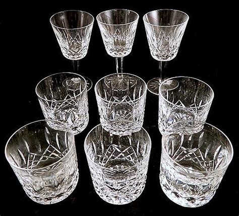 A set of six Waterford Crystal Lismore pattern whisky glasses ...