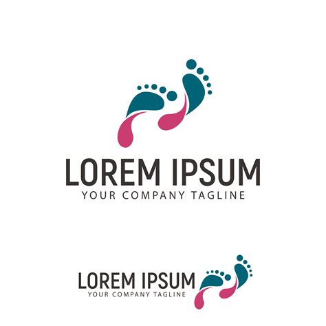 footprint logo design concept template 611766 Vector Art at Vecteezy