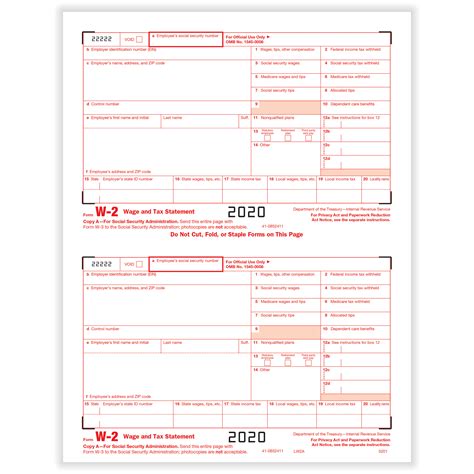 Printable Form W2