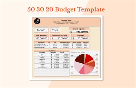 50 30 20 Budget Template - Download in Excel, Google Sheets | Template.net