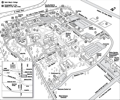 Saint Mary's College Campus Map - Detailed