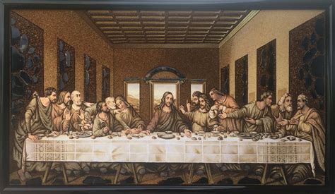 Art - Leonardo Da Vinci "The last Supper" made with Dominican Amber ...