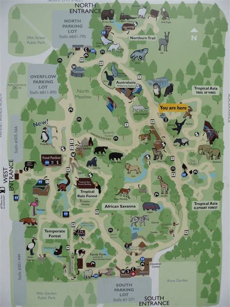 Woodland Park Zoo Map in English and Spanish