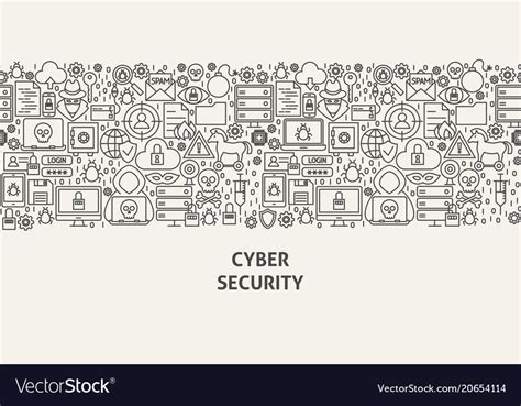 Cyber security banner concept Royalty Free Vector Image