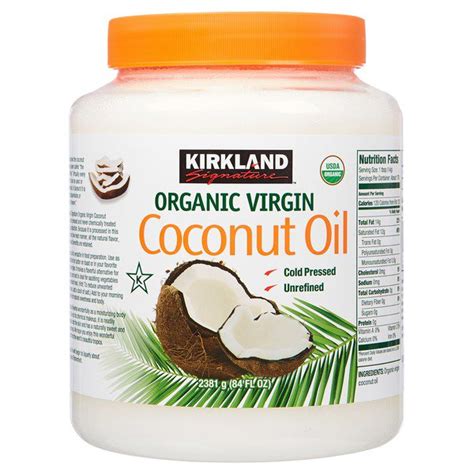 Kirkland Signature Organic Virgin Coconut Oil, 84 Oz - Costco Food Database