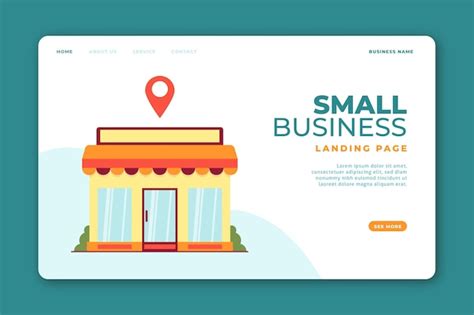 Free Vector | Small business landing page template