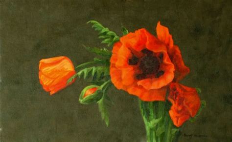 Bridget Bossart van Otterloo | Oil Paintings | Red Poppies, June