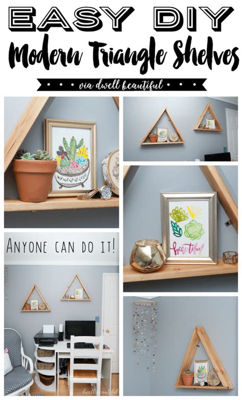 DIY Triangle Shelves - Dwell Beautiful