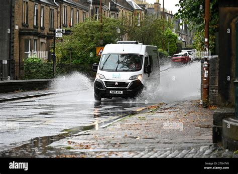 Edinburgh, Scotland, UK. 7th Oct 2023. Heavy persistent rain overnight ...