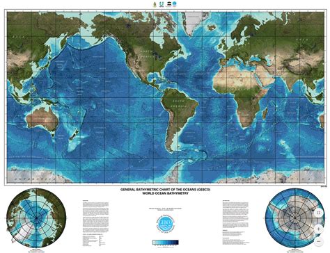 GEBCO world map via superzoom capability and world's ocean floor ...