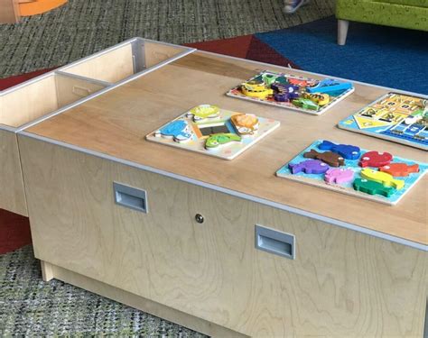 QUICKSHIP ITEM! Discovery Activity Table with Storage Bins - Library ...