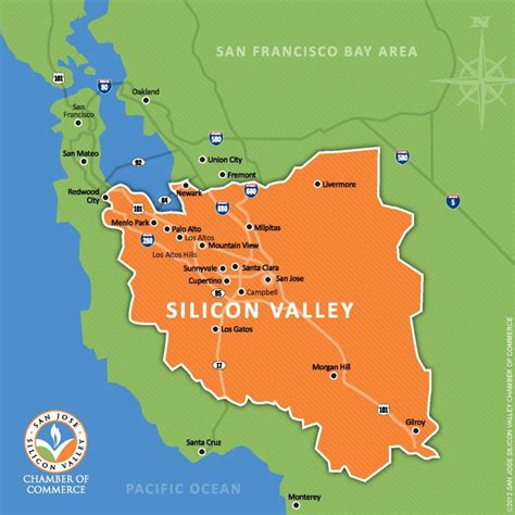 Silicon valley on world map - Silicon valley in world map (California ...