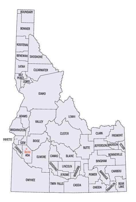 Idaho County Map