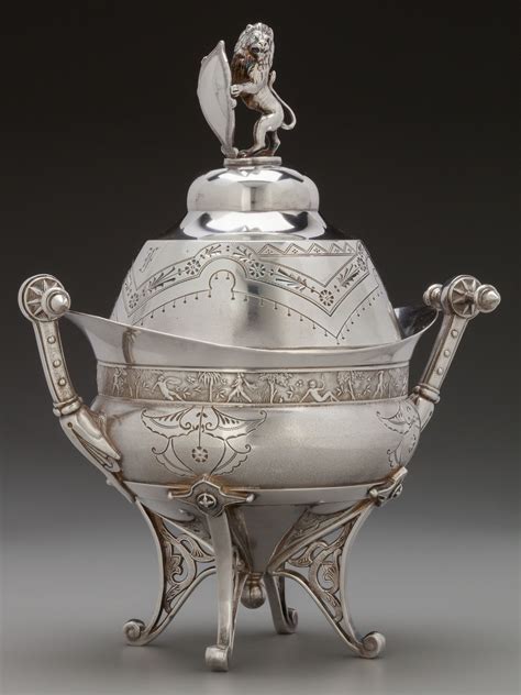 A Meriden Brittania Silver-Plated Covered Butter Dish with Lion and ...