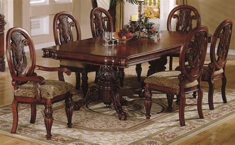 Cherry Finish Traditional Dining Room w/Hand Carved Details