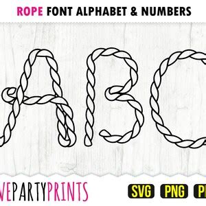 ROPE FONT SVG, Png, Pdf, Rope Font Clipart, Rodeo Font, Western Font ...