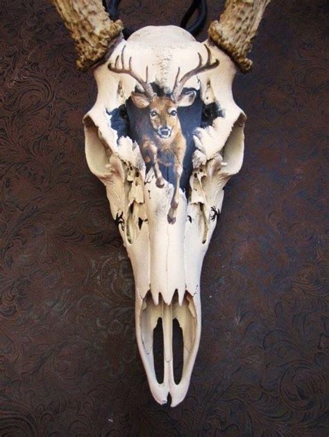 Deer skull | Painted deer skulls, Deer skull art, Painted animal skulls