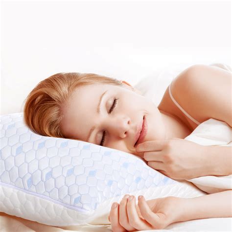 Memory Foam Pillows Queen Size Set of 2 - Cooling Pillows, Gel Infused ...