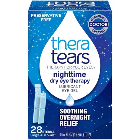 TheraTears Eye Drops for Dry Eyes, Nighttime Dry Eye Therapy Lubricant ...