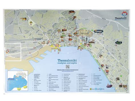 Thessaloniki roadplan and sights map - thessaloniki.travel