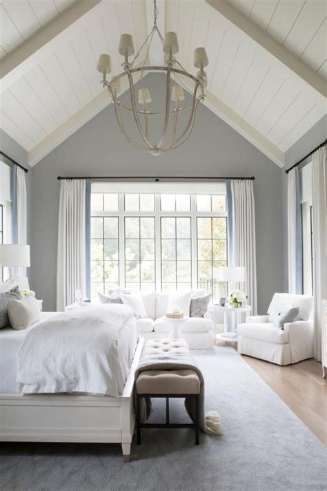 Transitional Neutral Master Bedroom With Vaulted Ceilings | HGTV Faces ...