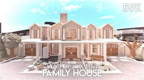 Aesthetic Winter Family House | Bloxburg Build - YouTube | Winter house ...