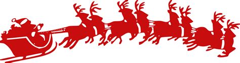 Santa Sleigh Reindeer Silhouette Christmas Decor Clipart | PNG All