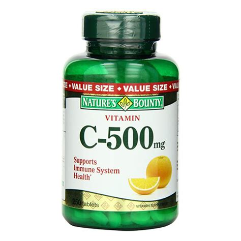 Vitamin C 500 Mg Dietary Supplement Tablets, By Natures Bounty - 250 ...