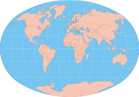 Outline World Map Printable Free