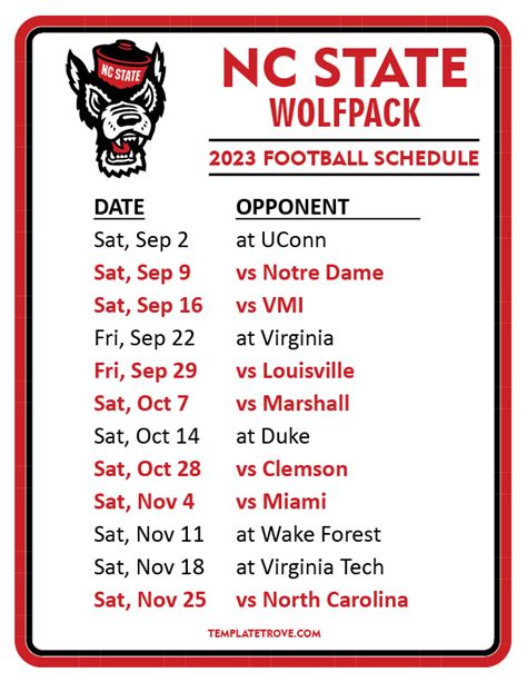 Nc State Football 2024 Schedule - Melli Theresita