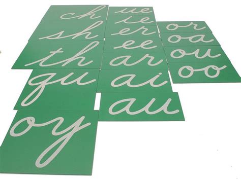 Montessori Material Sandpaper Double Letters Cursive – Pink Montessori