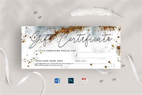 Gift Certificate Template, Gift Voucher Template, Modern Gift Voucher ...