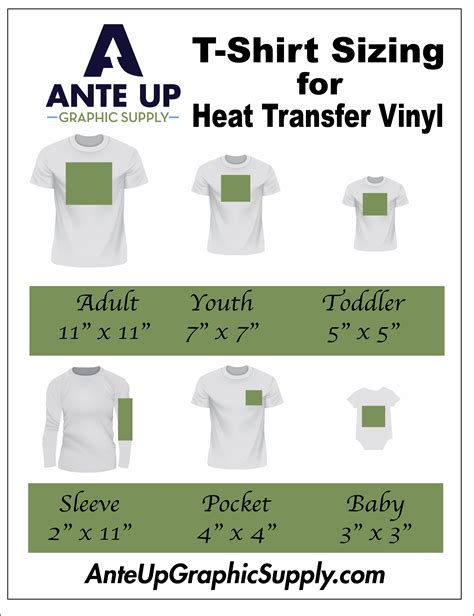 Htv T Shirt Design Size Chart - Ghana tips