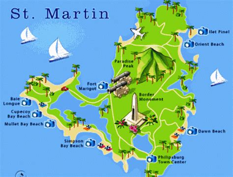 Isla de San Martín-Mapa | St barts, Vacation packages, Beach paradise