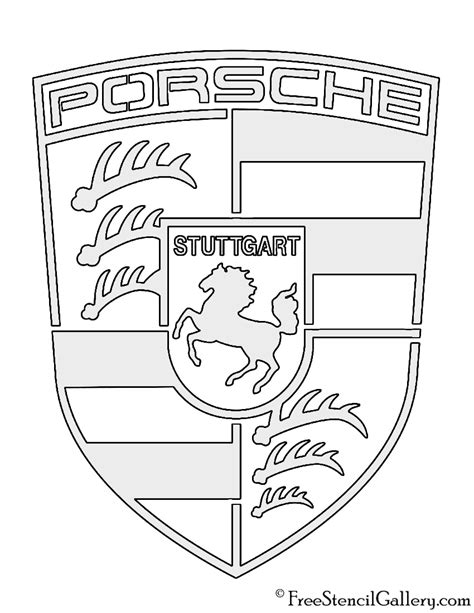 Porsche Logo Stencil | Free Stencil Gallery