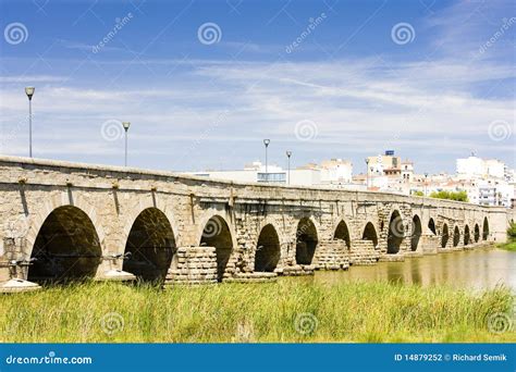 Roman bridge, Merida stock photo. Image of guadiana, estremadura - 14879252